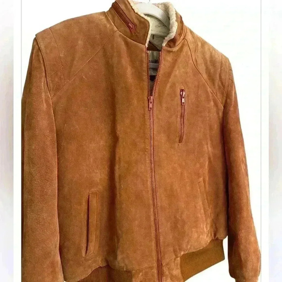 BERMAN’s LEATHER EXPERTS Leather Suede Bomber VINTAGE Jacket - RARE AMAZING - Picture 2 of 11